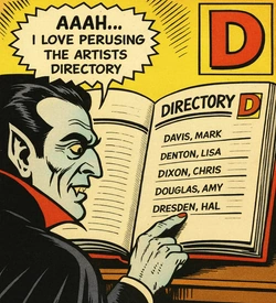 Logo For The Artists and Writers Section - Letter D