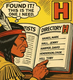 Logo For The Artists and Writers Section - Letter H