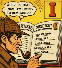 Logo For The Artists and Writers Section - Letter I