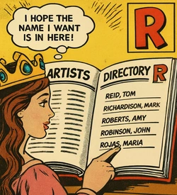 Logo For The Artists and Writers Section - Letter R