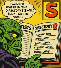 Logo For The Artists and Writers Section - Letter S