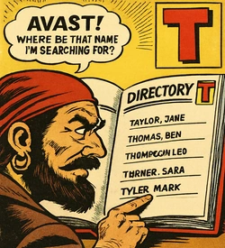 Logo For The Artists and Writers Section - Letter T