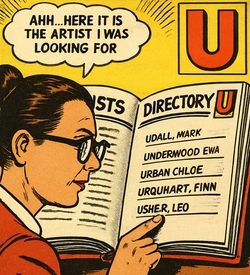 Logo For The Artists and Writers Section - Letter U