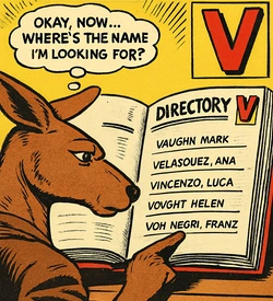 Logo For The Artists and Writers Section - Letter V