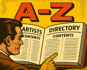Image of a man looking through an A-Z directory