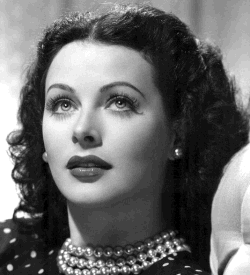 A photograph of Hedy Lamarr