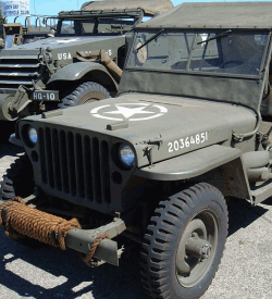 A Willys MB U.S. Army jeep