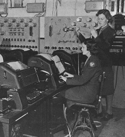 WACs operating teletype machines
