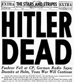 Hitler dead headline
