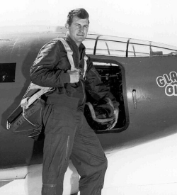 Chuck Yeager with the original Bell X-1