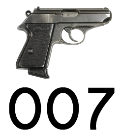 007 and a Walther PPK