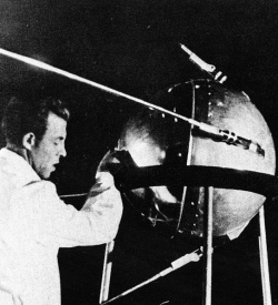 A technician with Sputnik 1