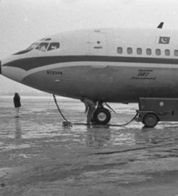 A Boeing 707 on the runway