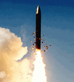 An intercontinental ballistic missile