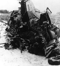 The Wreckage of Buddy Holly's plane