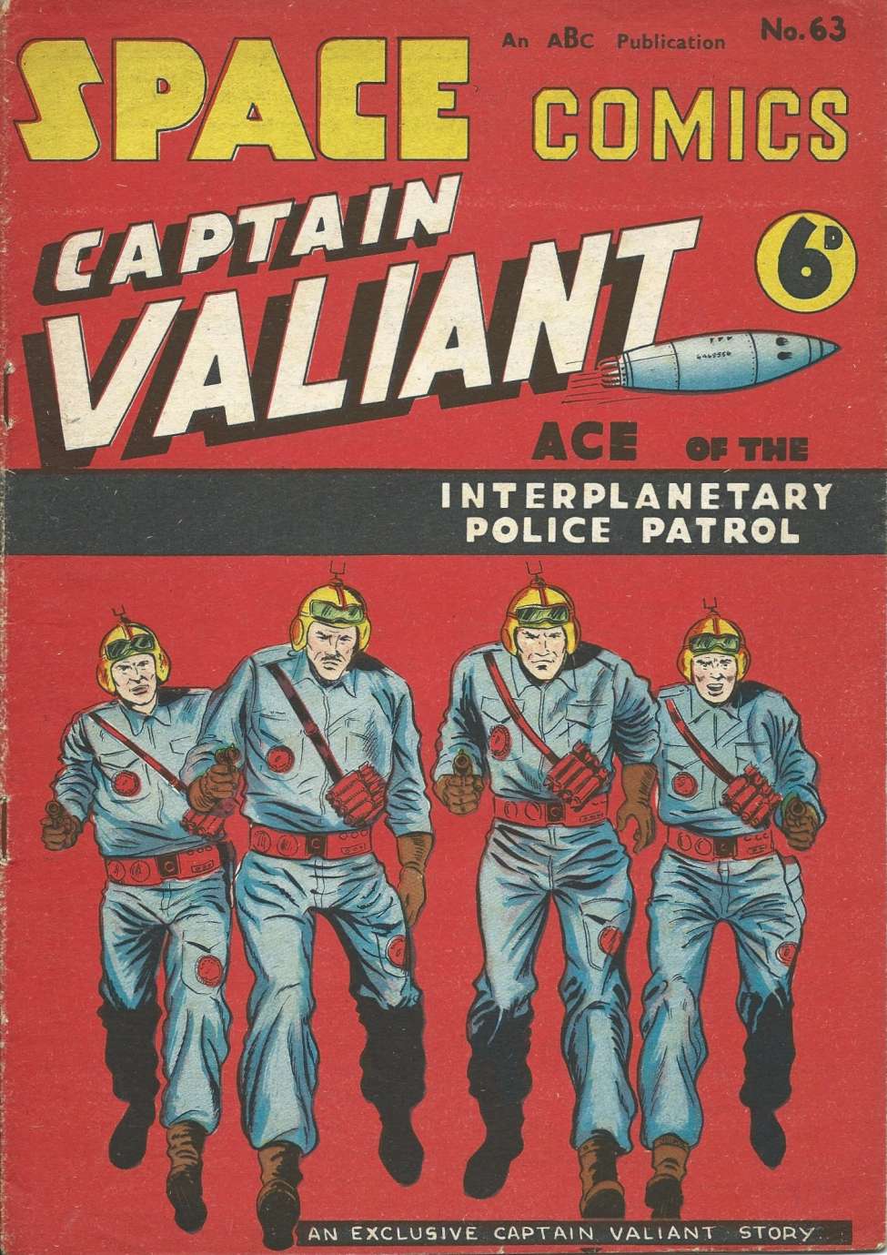Comic Book Cover For Space Comics (Captain Valiant) 63