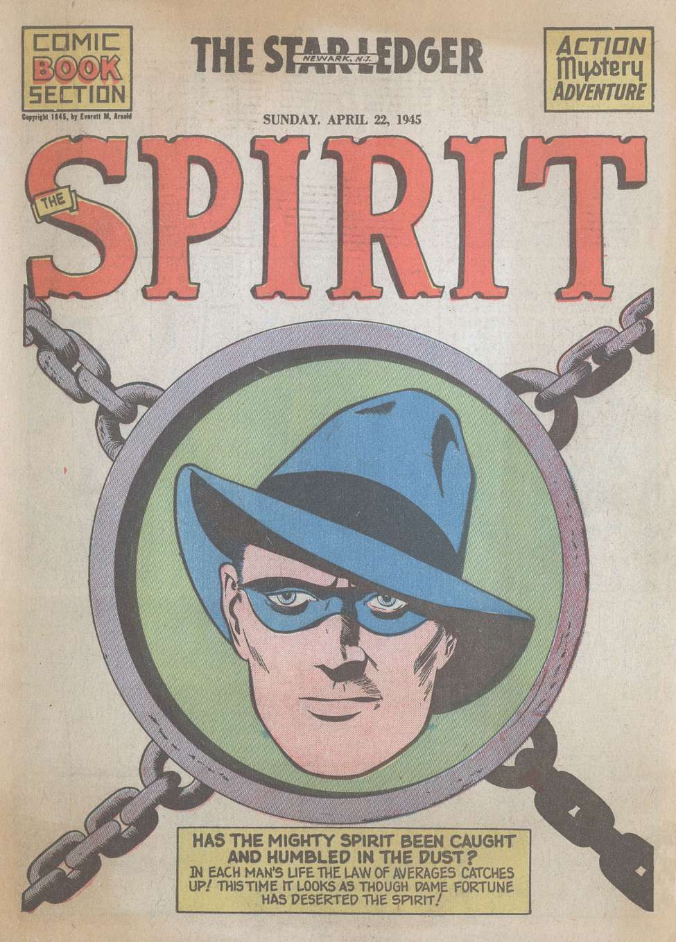 Comic Book Cover For The Spirit (1945-04-22) - Star-Ledger
