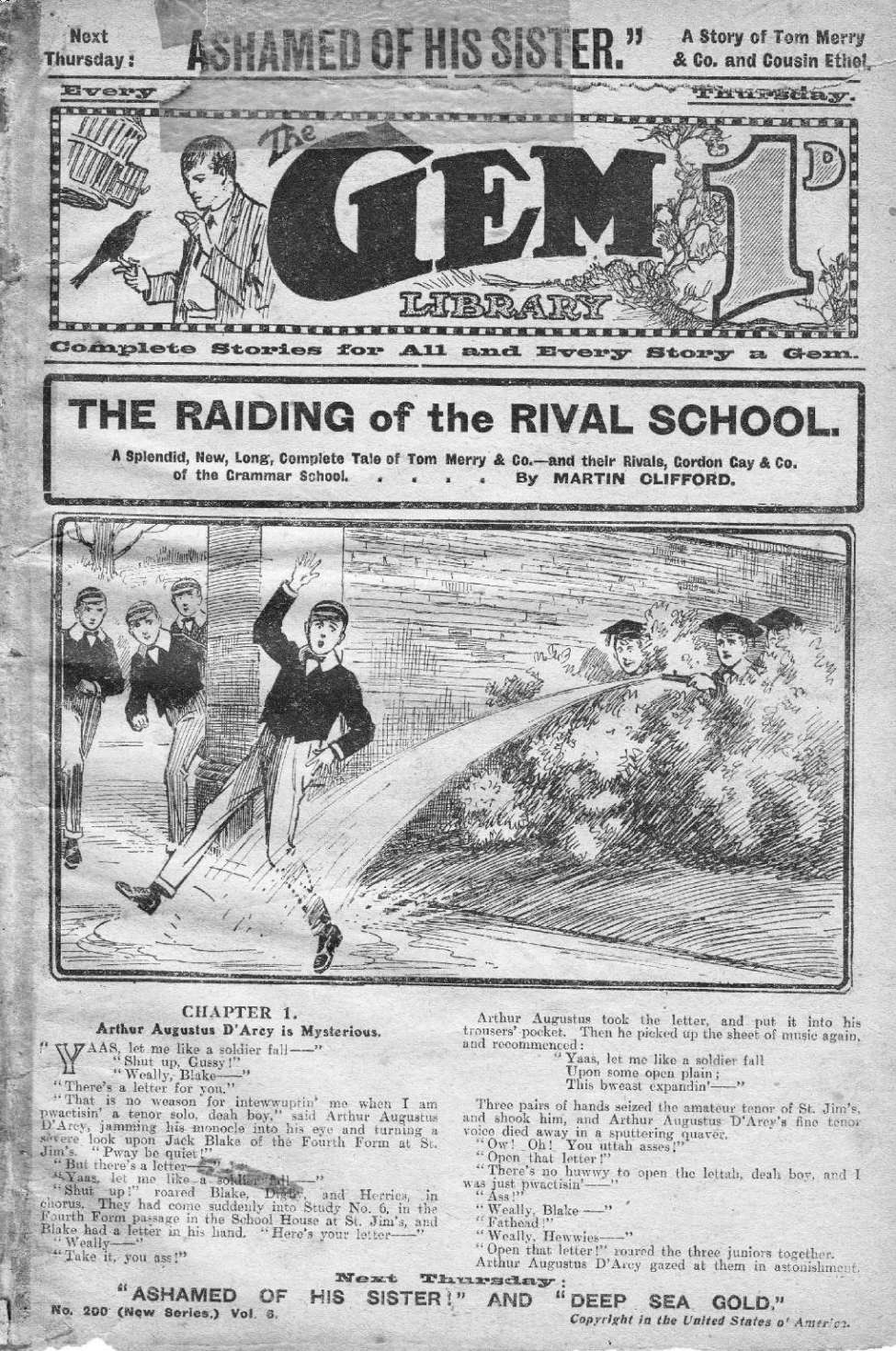 Comic Book Cover For The Gem v2 200 - The Raiding of the Rival School
