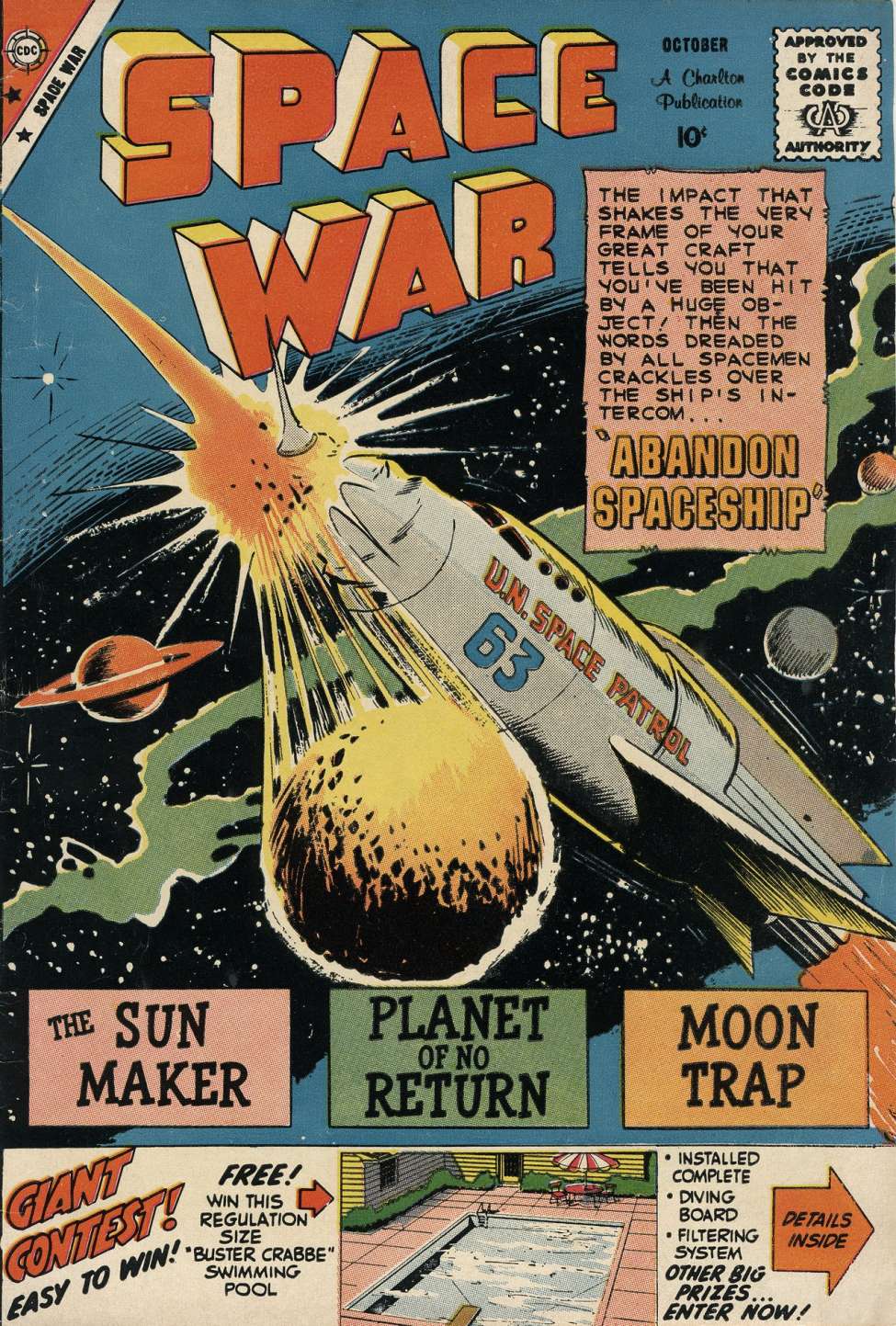 Comic Book Cover For Space War 1