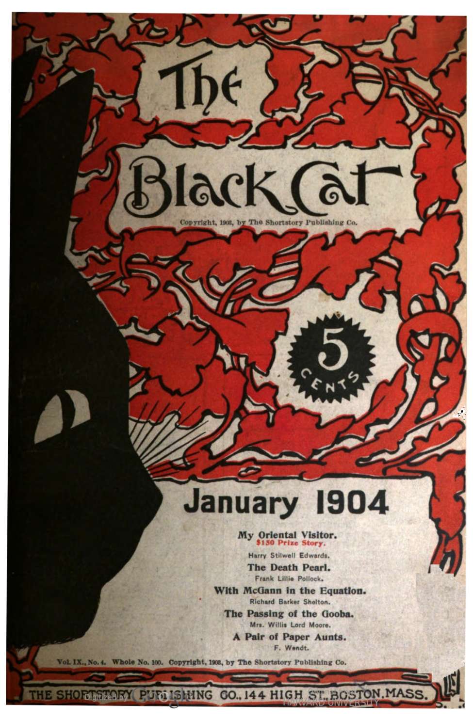 Book Cover For The Black Cat v9 4 - My Oriental Visitor - Harry Stillwell Edwards