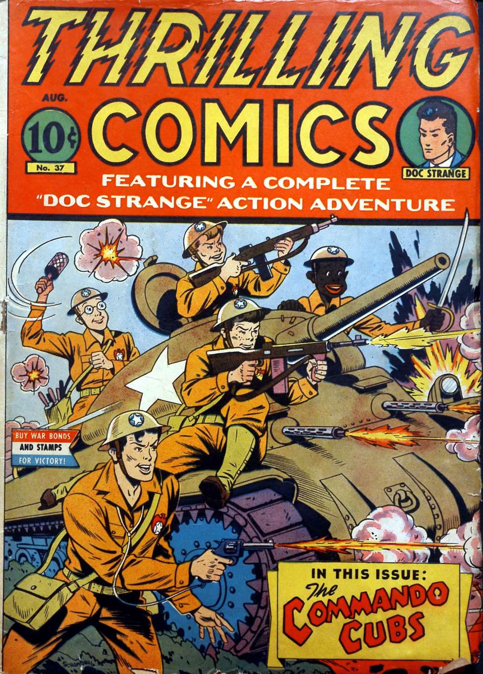 Book Cover For Thrilling Comics 37