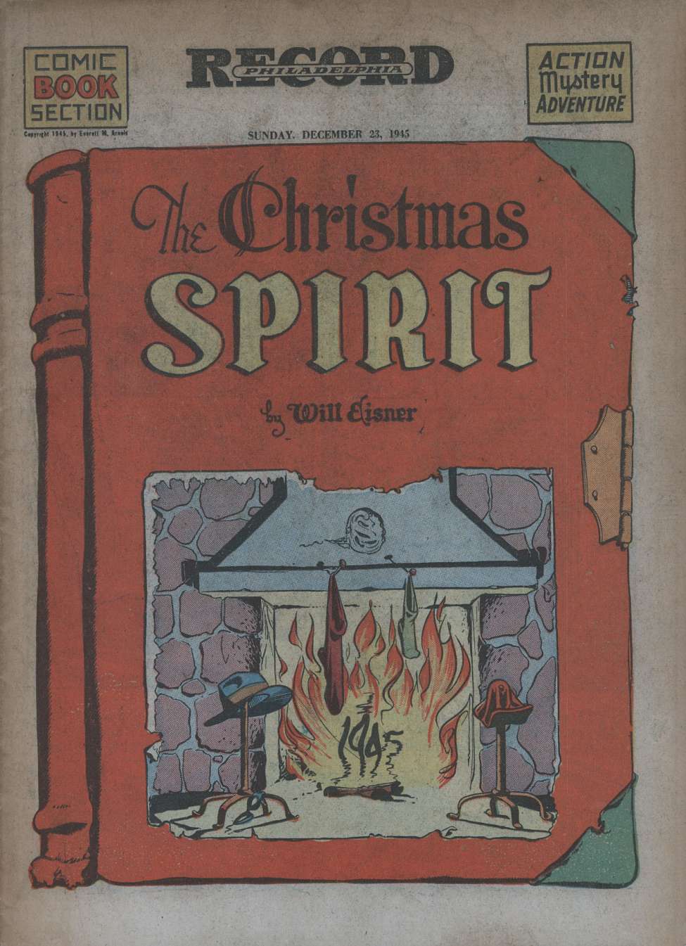 Comic Book Cover For The Spirit (1945-12-23) - Philadelphia Record