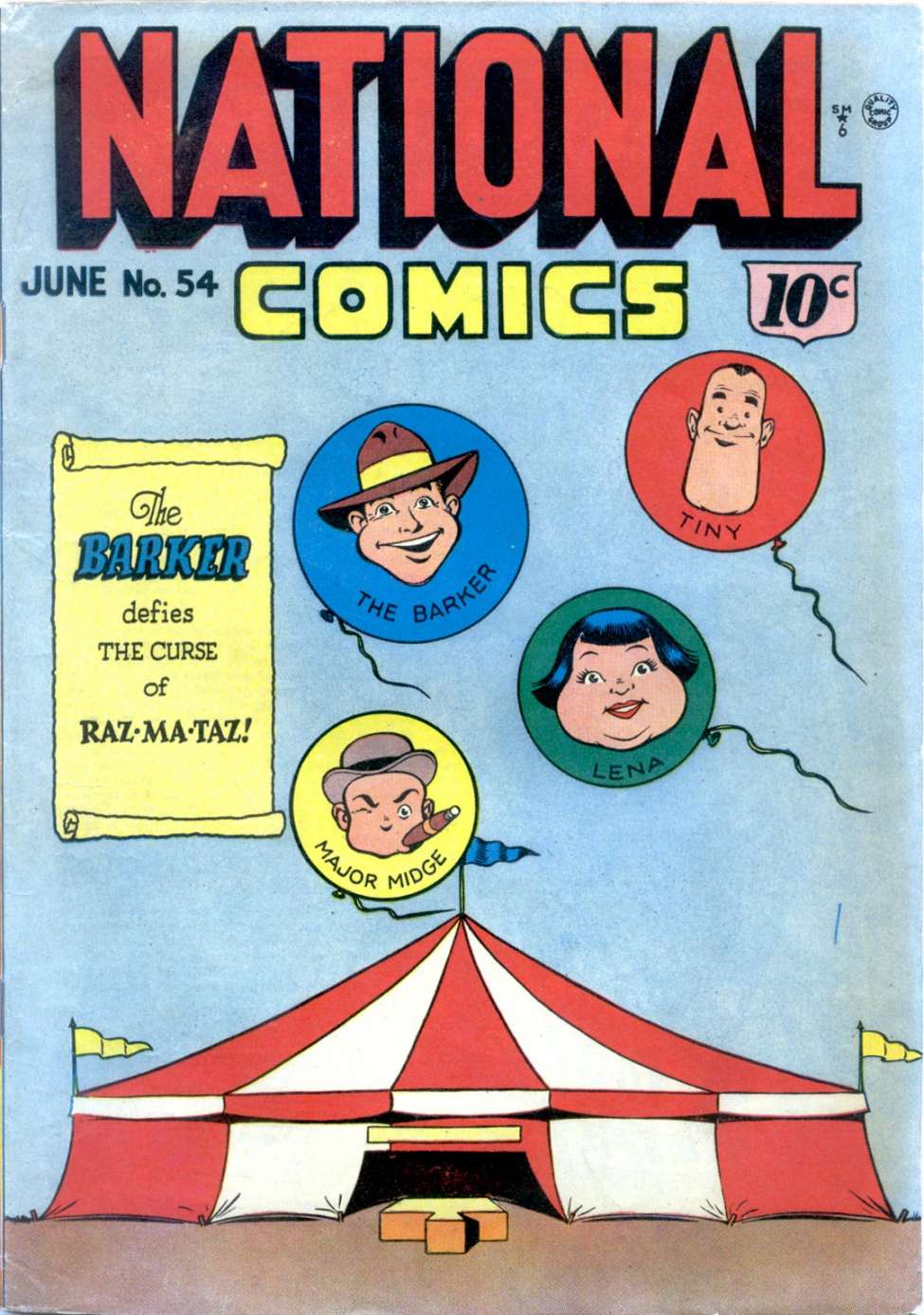 Comic Book Cover For National Comics 54