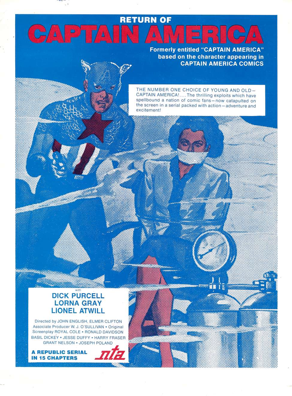 Comic Book Cover For Return of Captain America TV Pressbook