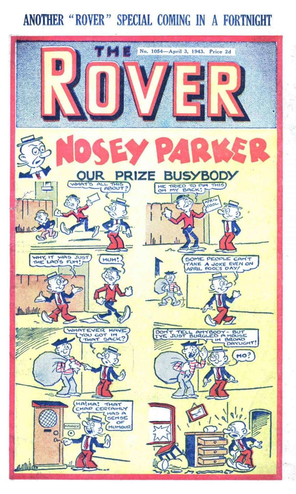 Comic Book Cover For The Rover 1054