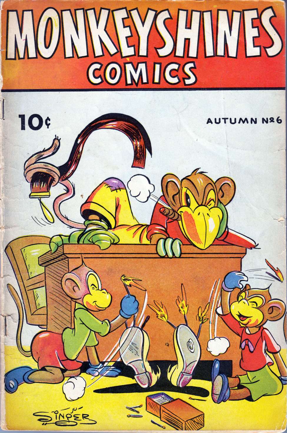 Comic Book Cover For Monkeyshines Comics 6
