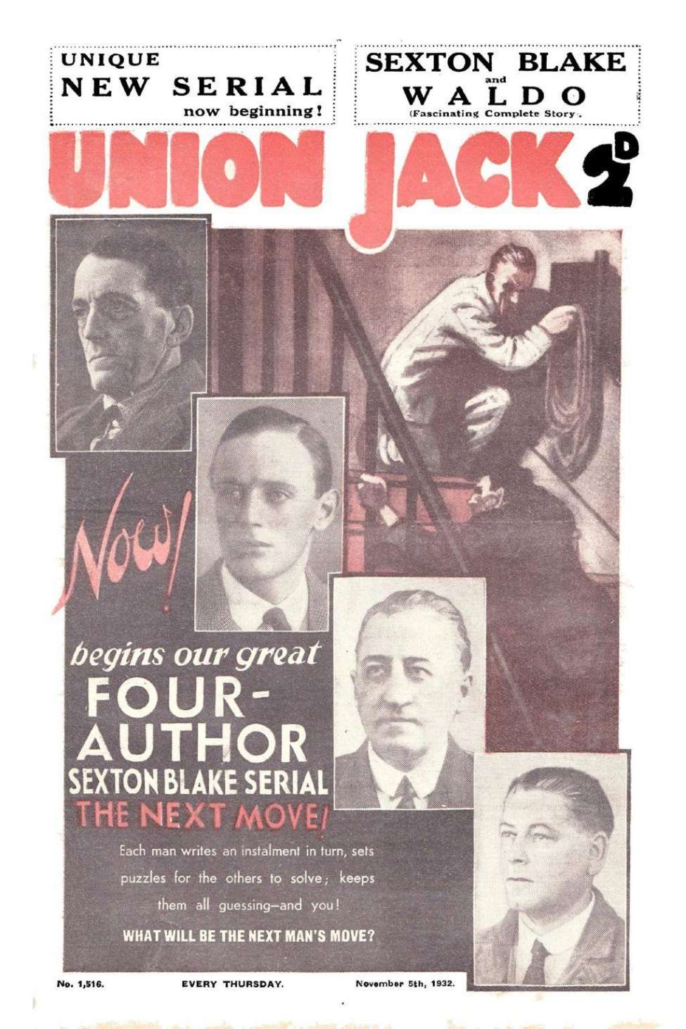 Comic Book Cover For Union Jack 1516 - Sexton Blake's Understudy