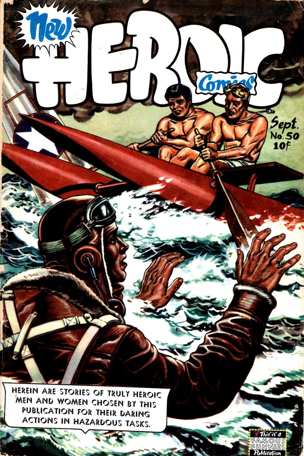 Comic Book Cover For Heroic Comics 50 - Version 1