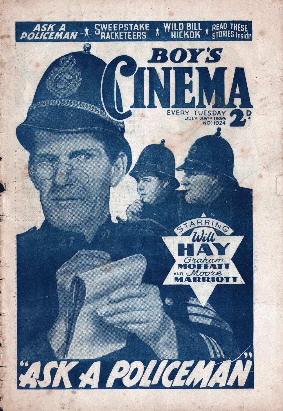 Book Cover For Boy's Cinema 1024 - Ask A Policeman - Will Hay