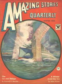 Large Thumbnail For Amazing Stories Quarterly v7 1 - The Second Deluge - Garrett P. Serviss