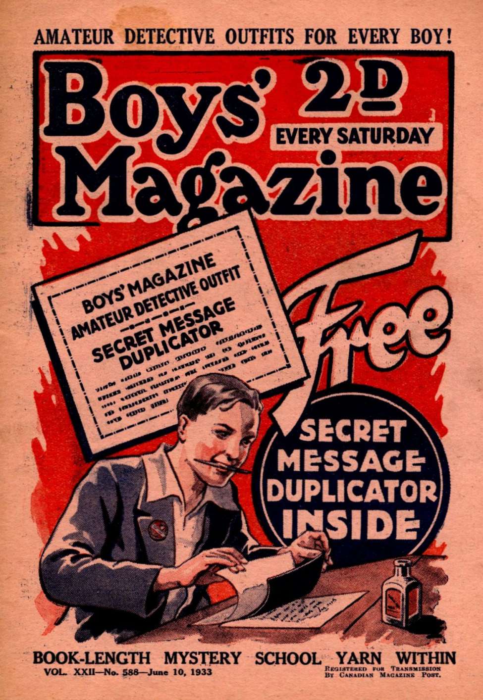 Book Cover For Boys' Magazine 588