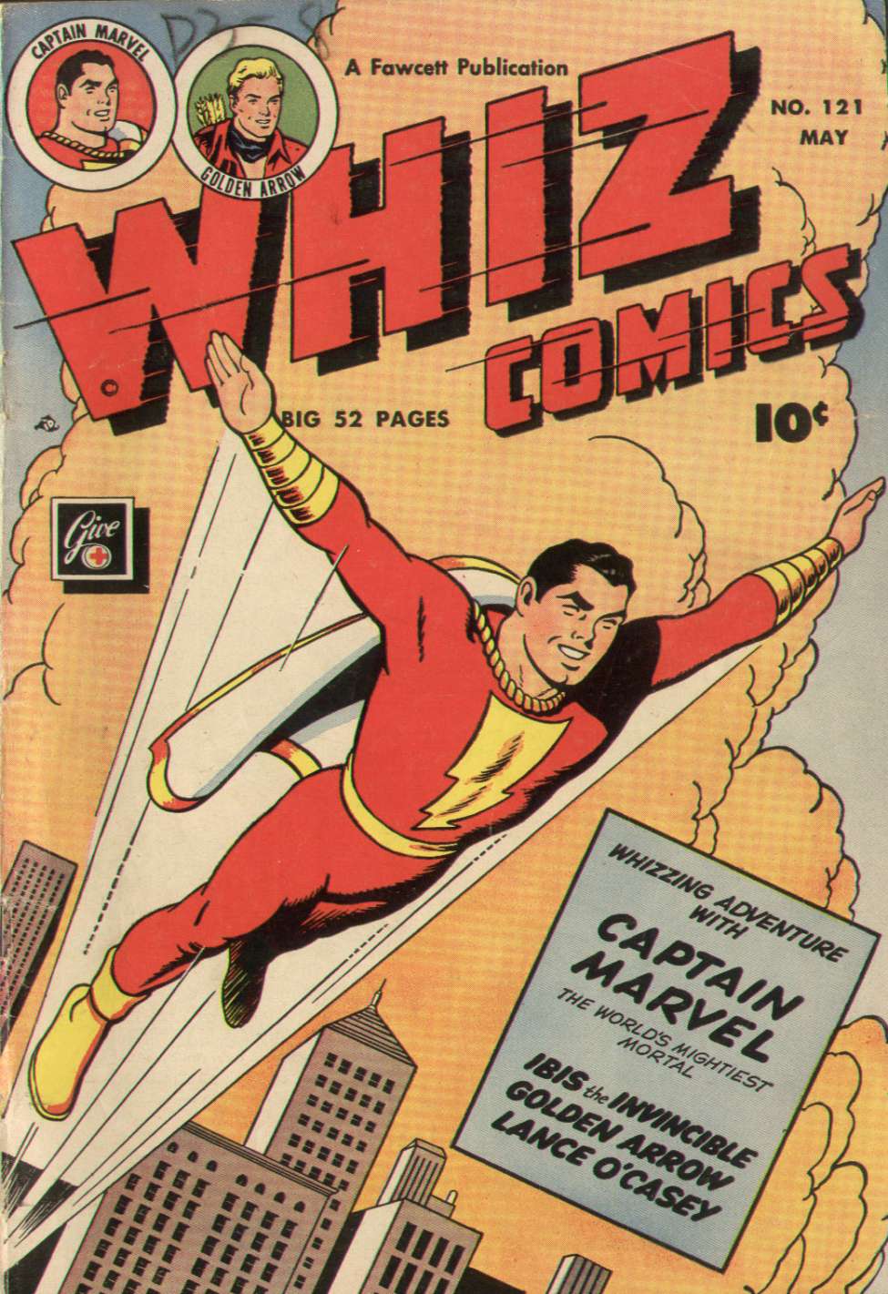 Comic Book Cover For Whiz Comics 121