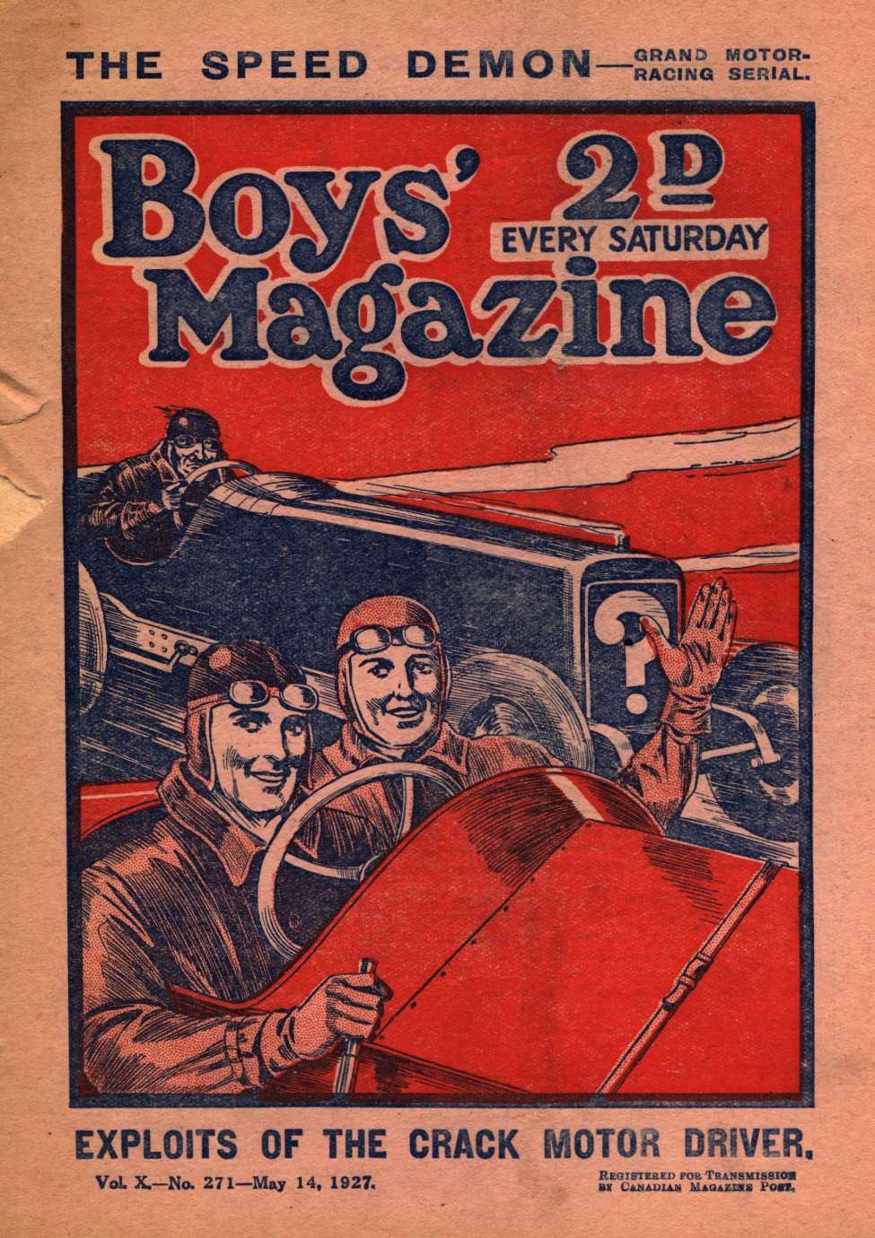 Book Cover For Boys' Magazine 271