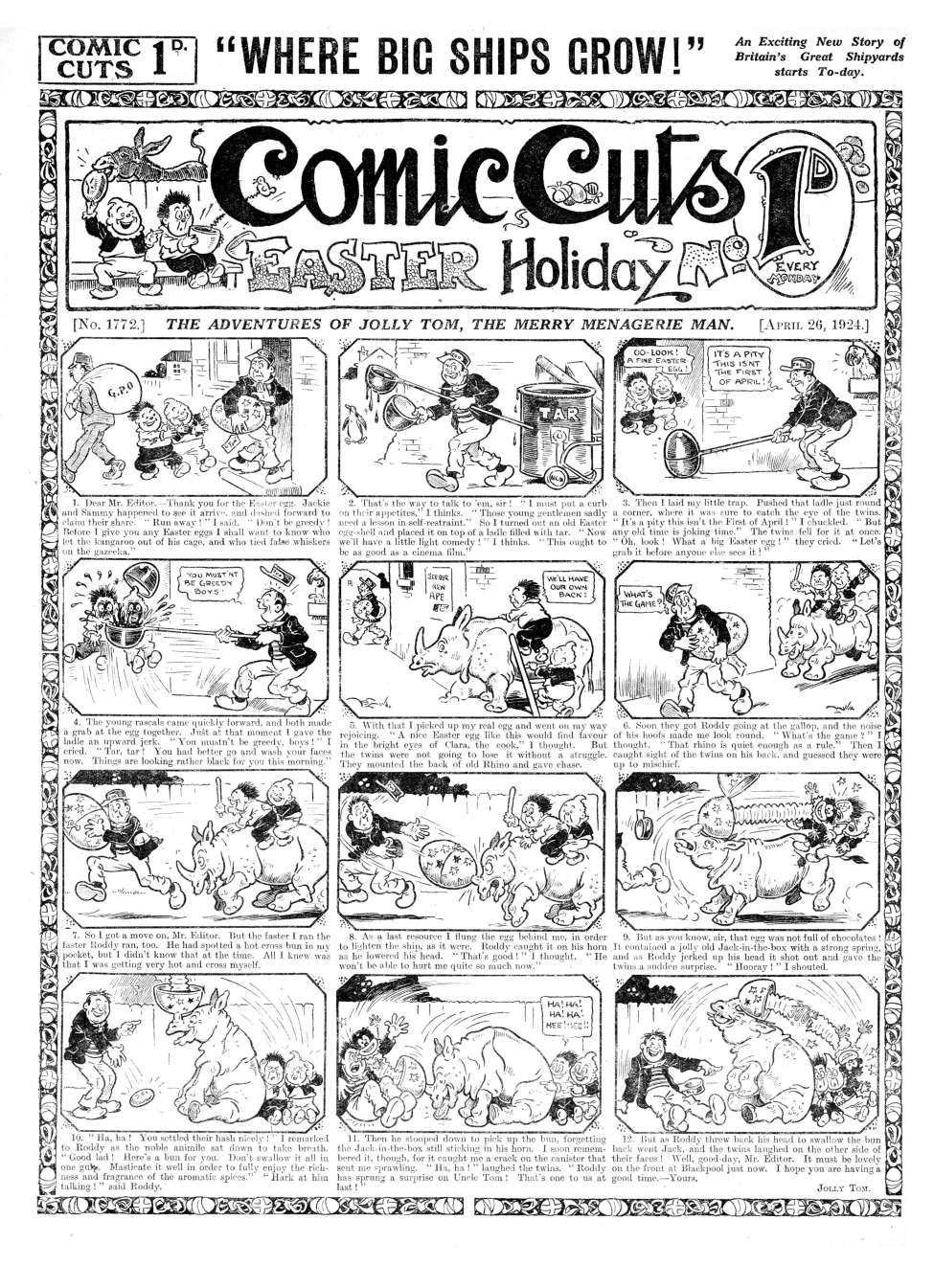 Book Cover For Comic Cuts 1772 - Easter Holiday Number