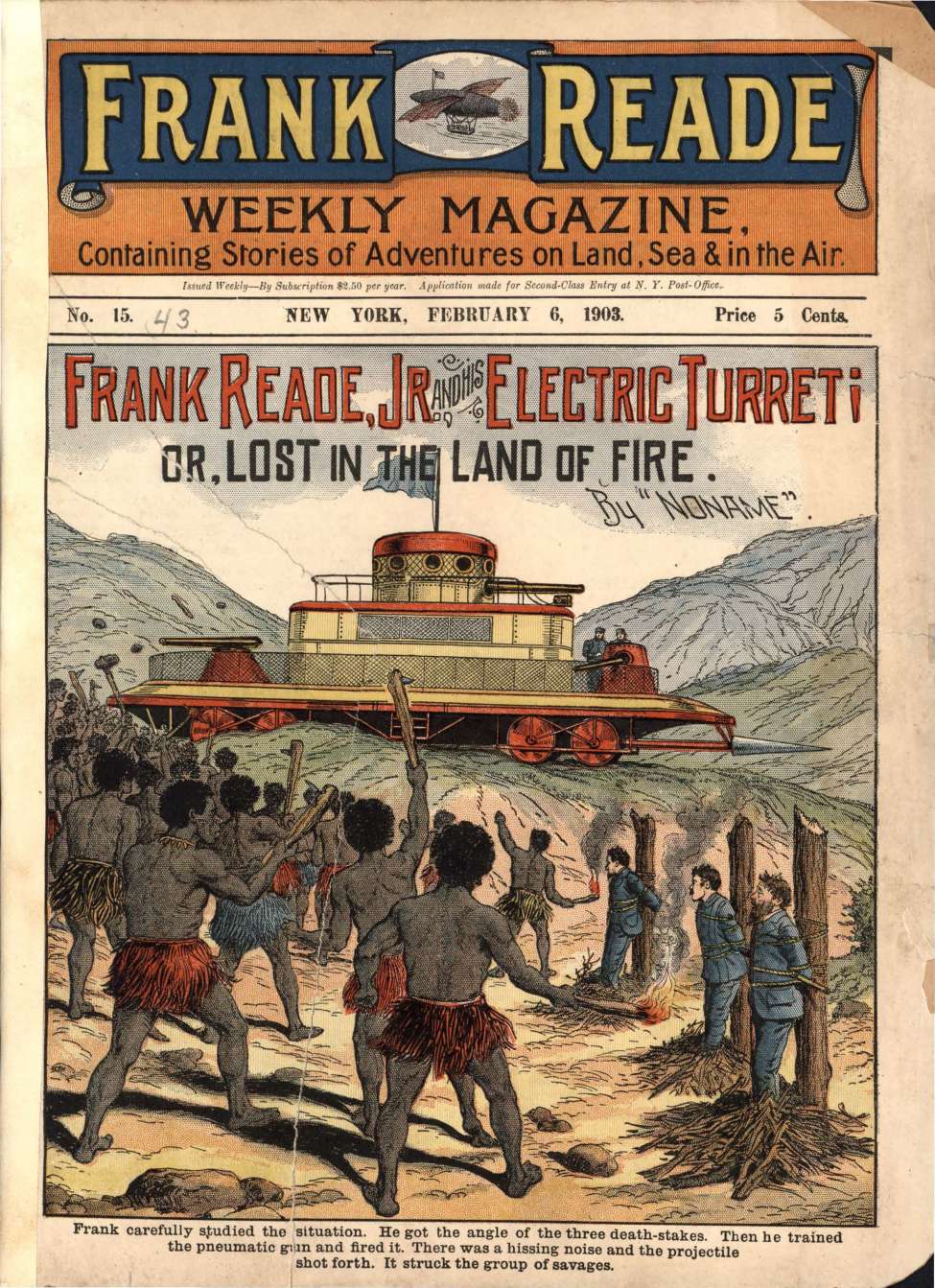 Book Cover For v1 15 - Frank Reade, Jr., and his Electric Turret