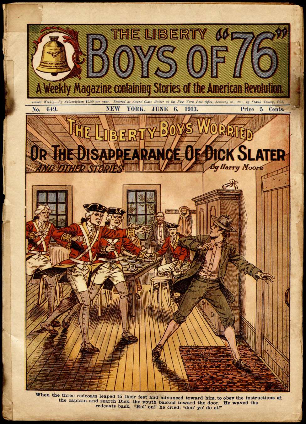 Book Cover For The Liberty Boys of 76 649 - The Liberty Boys Worried