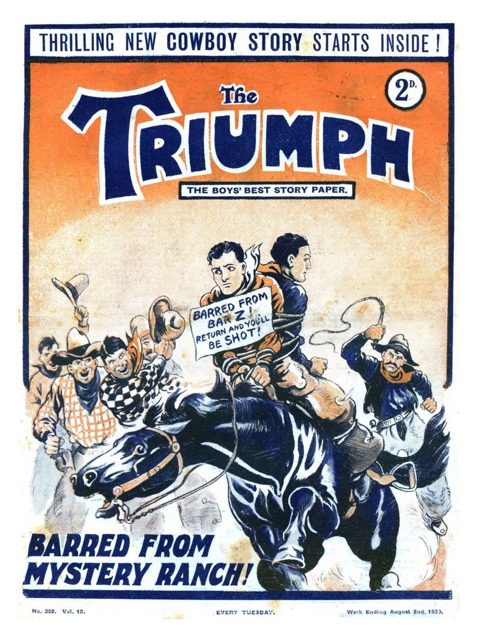 Comic Book Cover For The Triumph 302