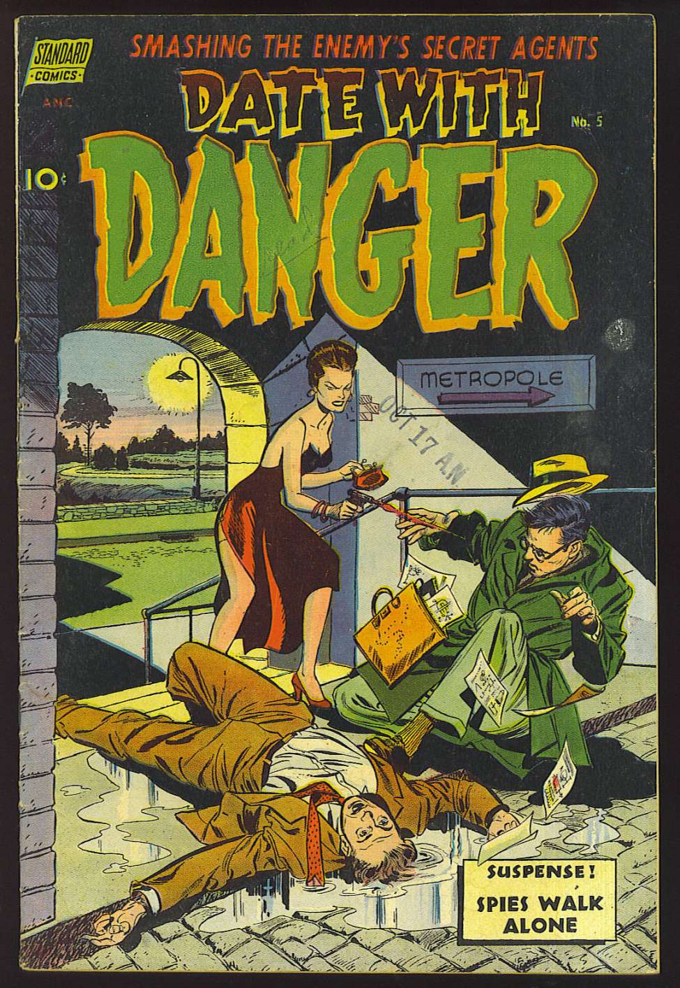 Comic Book Cover For Date With Danger 5 (alt) - Version 2