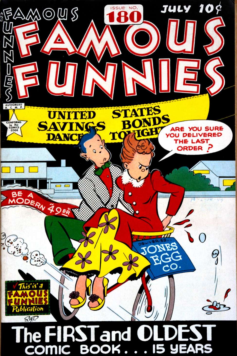 Comic Book Cover For Famous Funnies 180