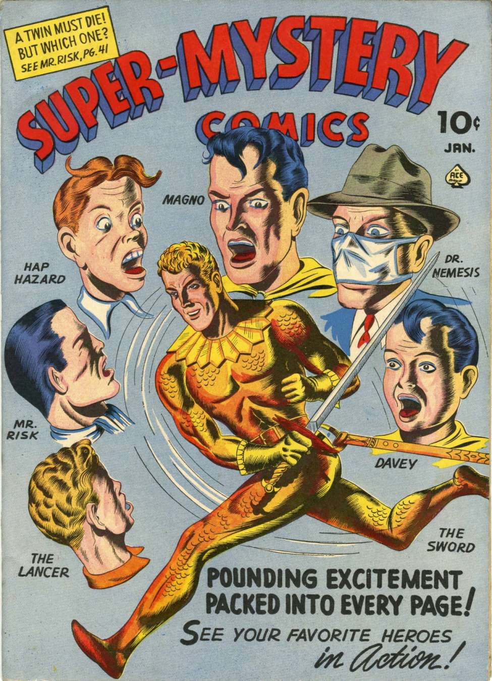 Comic Book Cover For Super-Mystery Comics v4 1 - Version 1