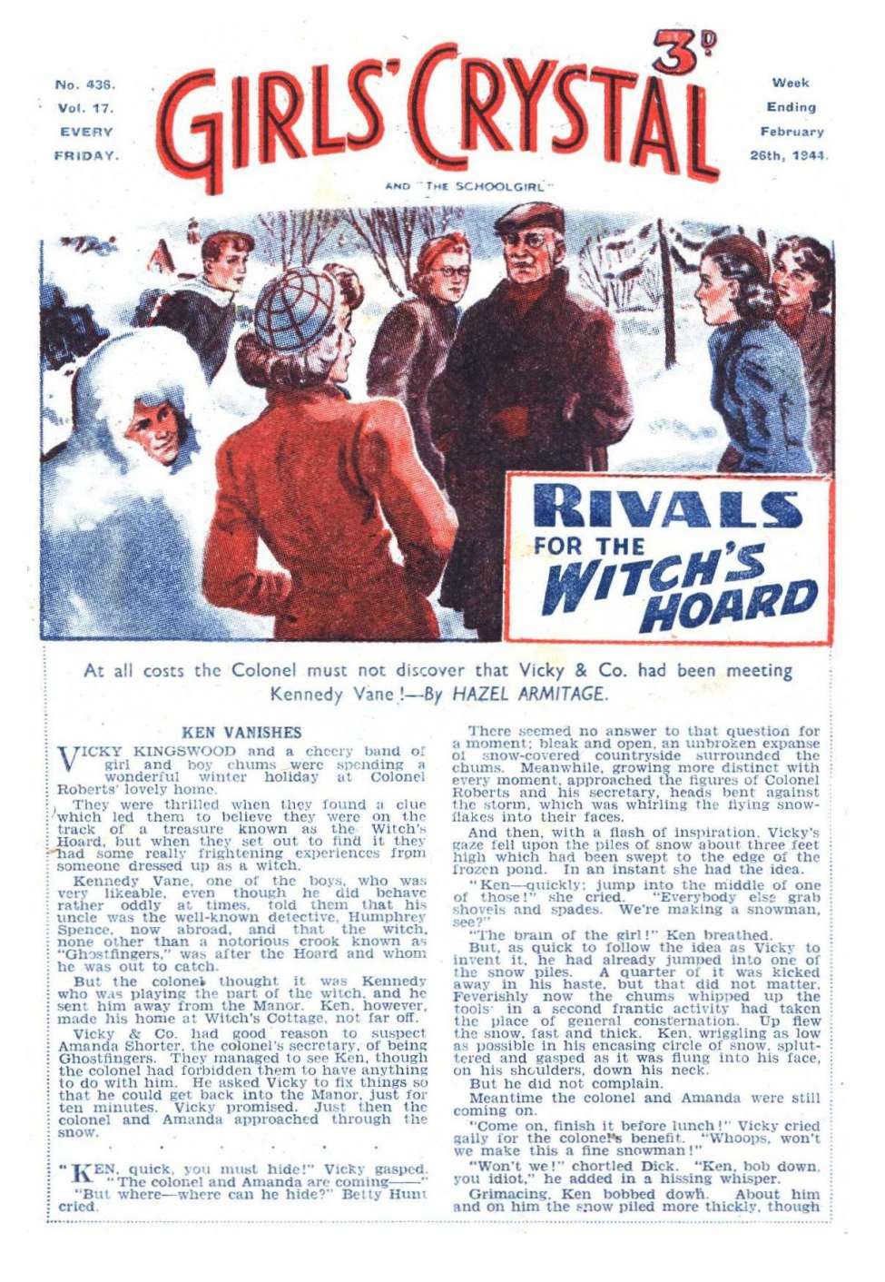 Comic Book Cover For Girls' Crystal 436 - Rivals For The Witch's Hoard