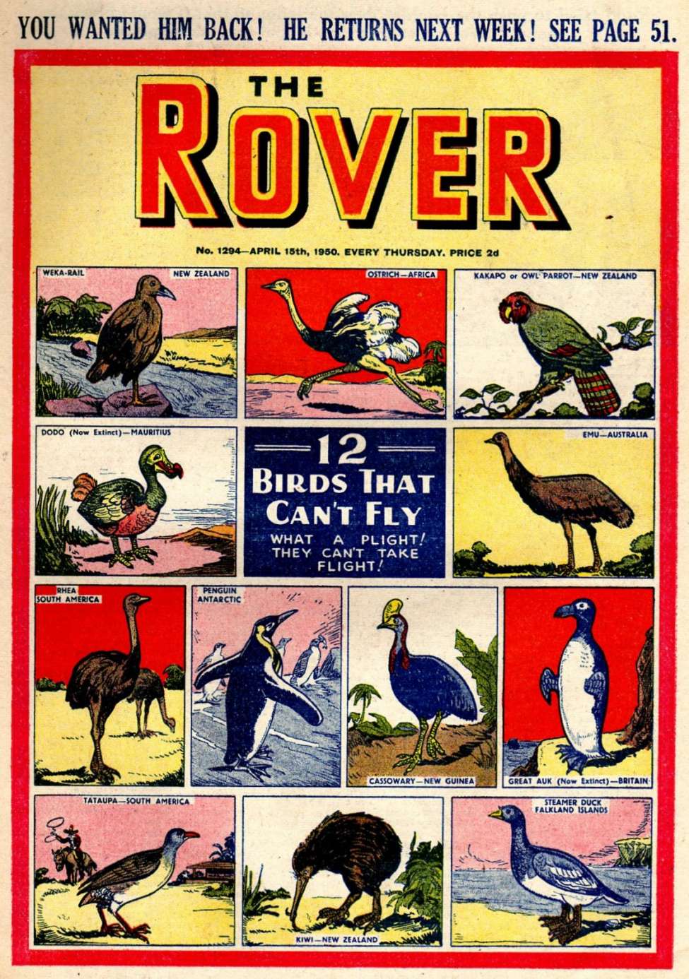 Comic Book Cover For The Rover 1294