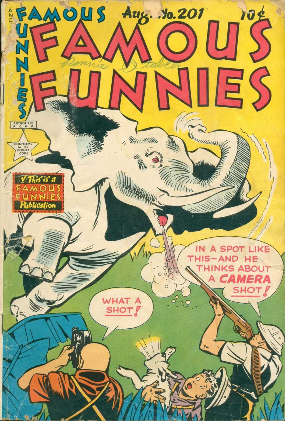 Comic Book Cover For Famous Funnies 201
