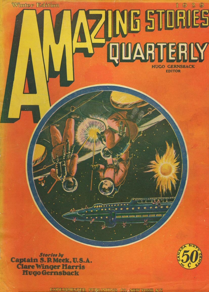 Comic Book Cover For Amazing Stories Quarterly v2 1 - Ralph 124C41+ - Hugo Gernsback