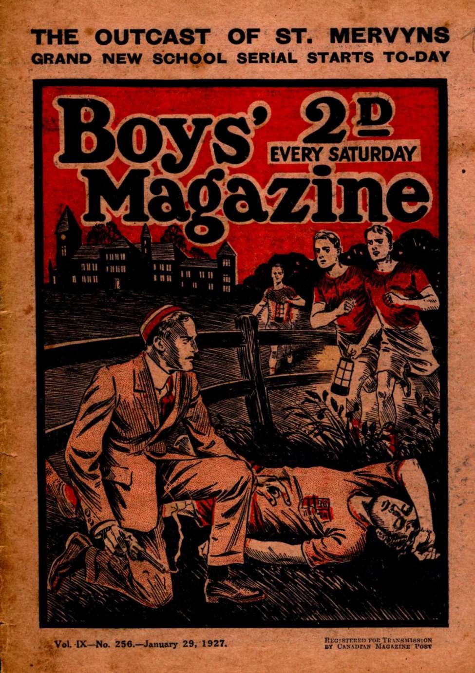 Comic Book Cover For Boys' Magazine 256
