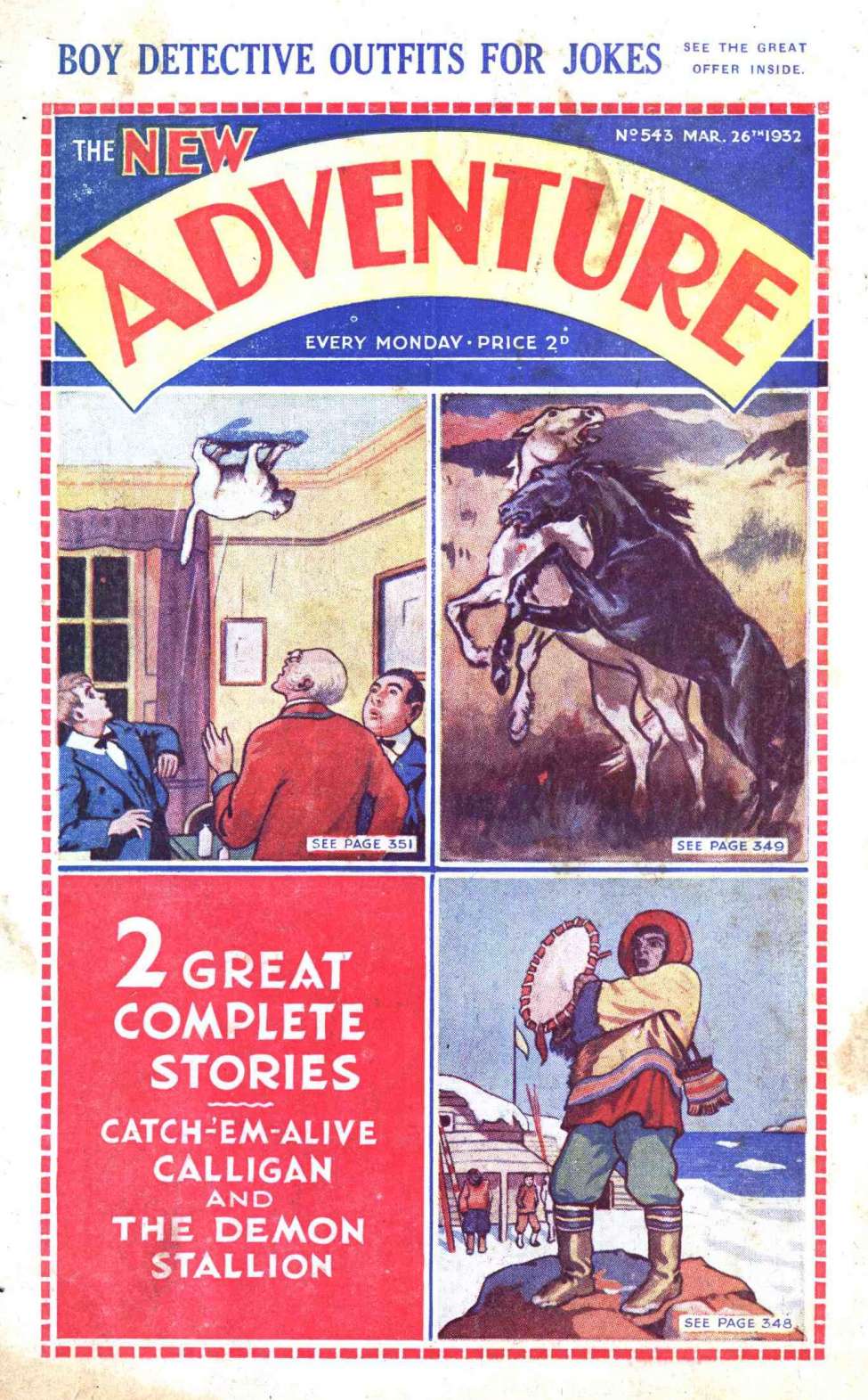 Comic Book Cover For Adventure 543